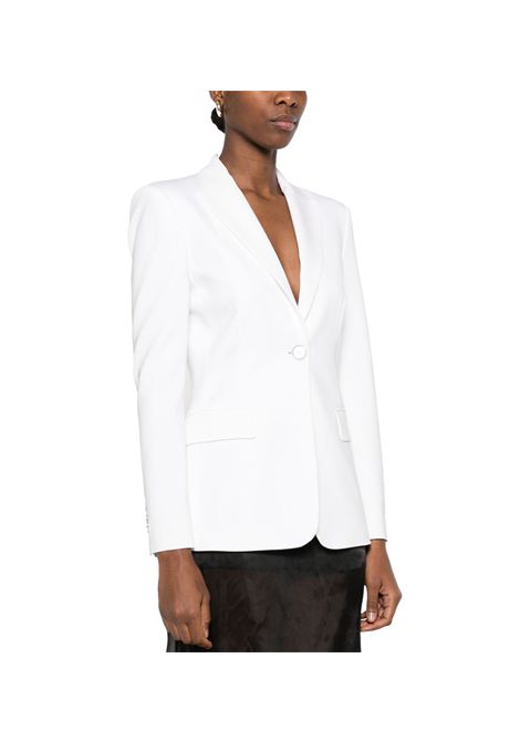 Blazer Pinko donna Signum 104903 A1L3 Bianco giacca monopetto collo rever scuba viscosa bottone PINKO | Giacche | 104903 A1L3Z05